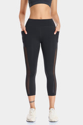 Vutru High-Waist Mesh Panelled Capri Leggings VUTRU